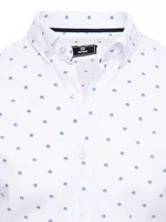 Dstreet Men's White Short Sleeve Shirt