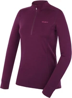 Women's merino sweatshirt HUSKY Aron Zip L deep magenta