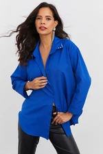 Cool & Sexy Women's Saxon Collar Shirt with Stones RML11