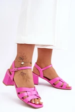 Classic Heeled Sandals Pink Misty