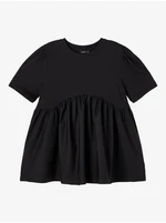 Black girly loose T-shirt name it Bitten - Girls