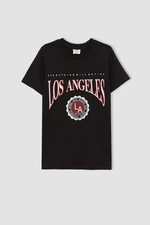 DEFACTO Boy Regular Fit Short Sleeve Los Angeles Print T-Shirt