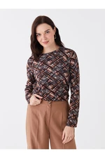 LC Waikiki Women's Crew Neck Patterned Long Sleeve Blouse