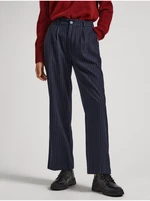 Women's Dark Blue Trousers with Wool Pepe Jeans Rene - Women