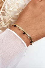Double Snake and Ankier Bracelet with Gold Beads