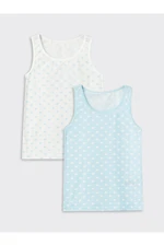 LC Waikiki Crew Neck Printed Girl's Undershirt, 2-pack