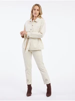 Orsay Beige Women's Patterned Denim Jacket - Women's