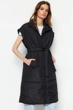 Trendyol Black Belted Long Vest