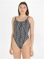 Calvin Klein Underwear Black Women's One-Piece Patterned Swimsuit - Women