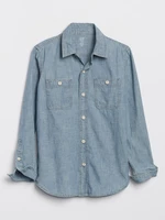 GAP Modrá klučičí košile hambray carpenter shirt