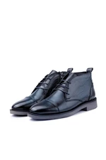 Ducavelli Birmingham Genuine Leather Lace-Up Zippered Anti-Slip Sole Daily Boots Navy Blue. Ducavelli Birmingham Genuine Leather Lace-Up Zippered Anti-Slip Sole Daily Boots Navy Blue.