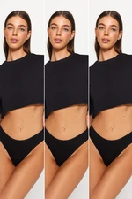 Trendyol Black 3 Pack Cotton Classic Panties