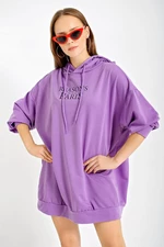 Bigdart 4125 Lilac Oversize Sweatshirt Dress