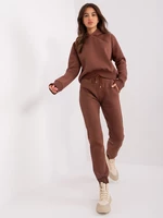 Dark brown basic tracksuit with trousers