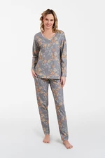 Women's pajamas Kasos long sleeves, long legs - print