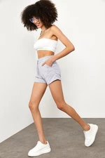 XHAN Gray Shorts With An Elastic Waist