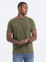 Ombre Men's T-shirt with henley neckline