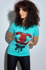 Women's T-shirt with mint application