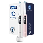 Oral B Elektrický zubní kartáček iO6 Series Duo Pack White/Pink Sand Extra Handle 2 ks Oral B Elektrický zubní kartáček iO6 Series Duo Pack White/Pink Sand Extra Handle 2 ks