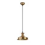 Lampa wisząca w kolorze złota z metalowym kloszem ø 22 cm Berceste – Opviq lights