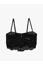 Koton Lace Bralette Underwired Unfilled Uncaptured, Adjustable Straps.