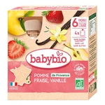 Babybio Jablko, jahoda a vanilka kapsička 4x90 g