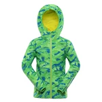 Kids softshell jacket with membrane ALPINE PRO LANCO neon green