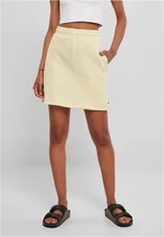 Women's organic terry miniskirt soft yellow