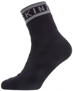 Sealskinz Waterproof Warm Weather Ankle Length Sock With Hydrostop Black/Grey XL Skarpety kolarskie