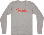 Fender Koszulka Spaghetti Logo LS Unisex Heather Gray 2XL