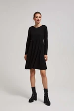 Dress with long sleeves and flared bottom