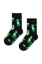 Detské ponožky Happy Socks Kids Inflatable Dino Sock čierna farba