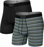 SAXX Quest 2-Pack Boxer Brief Sunrise Stripe/Black II XS Bielizna do fitnessa