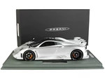 2020 Pagani Imola Matt Silver with Black Top with DISPLAY CASE Limited Edition to 220 pieces Worldwide model car 1/18 Model Car by BBR