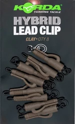 Korda závěsky hybrid lead clips 8 ks - clay