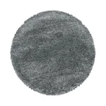 Kusový koberec Fluffy Shaggy 3500 light grey kruh-200x200 (průměr) kruh