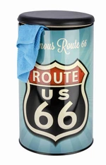 WENKO Koš na prádlo VINTAGE ROUTE 66 modrý 35,5x60 cm