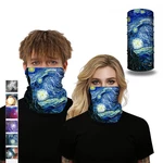 Basic Unisex 25x50cm Multifunction Polyester Starry Sky Digital Printed Headscarf Wind-proof Dust-proof Neck Protector F