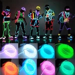 Glow EL Wire Cable LED Neon Halloween Christmas Dance Party DIY Costumes Clothing Luminous Car Light Decoration Clothes