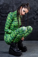 Sexy Basilisk Costume Women - Green Snake Costume - Sexy Snake Bodysuit - Rave Bodysuit - Festival Outfit - Rave Clothing - Basilisk Pad Costume