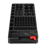 Quantum Battery Storage Organizer Holder Tester Battery Caddy Rack Case Box with Battery Checker For AA AAA D C 9V Batte