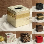 Durable PU Leather Tissue Box Case CoverPaper Napkin Holder Home Office