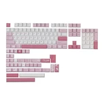 141 Keys Pink Cat Keycap Set Cherry Profile PBT Sublimation Japanese Custom Keycaps for Mechanical Keyboards