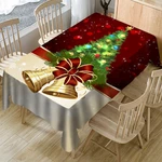 Christmas Table Cloth Chair Cover 3D Print Rectangular Dustproof Table Cover Chair Seat Protector Slipcover for Wedding