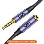 TOPK YP10 3.5mm Male to Feamle AUX Cable for Microphone Telephone for iPod TV Box Speaker Monitor Multimedia