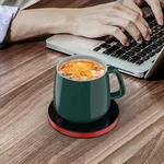 55℃ Constant Temperature Cup Heating Mat 18W Two Gear Touch Control Electric Tea Warmer 8H Automatic Power Off Protectio