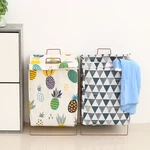 46L Cotton Linen Laundry Basket Large Capacity Non-toxic Washing Clothes Hamper Waterproof Clothes Bin