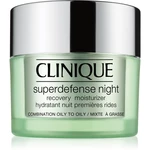 Clinique Superdefense™ Night Recovery Moisturizer hydratačný nočný krém proti vráskam pre mastnú a zmiešanú pleť 50 ml
