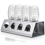 Stainless Steel 4 Seat Tray Soad Bottle Drainer Drying Tray Drain Shelf