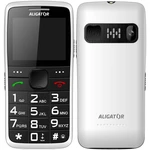 Mobilný telefón Aligator A675 Senior (A675WT) biely tlačidlový telefón • 2,2" uhlopriečka • TFT LCD displej • 220 × 176 px • zadný fotoaparát 0,3 Mpx 